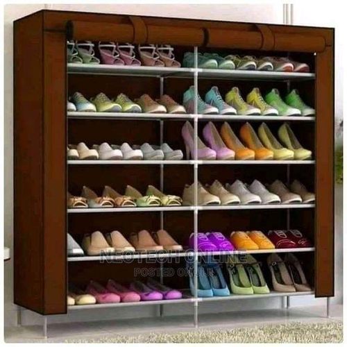 36 Pair Double Column Shoe Racks With Covers - Image 3
