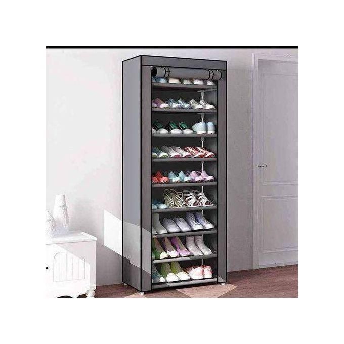 10 LAYER PORTABLE SHOE RACK WITH COVER - Image 2
