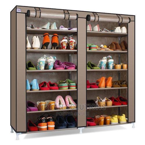 36 Pair Double Column Shoe Racks With Covers - Image 4