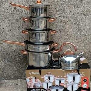 12 PCS YIMETTAI STAINLESS STEEL COOKWARE SET