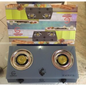 EUROCHEF 2 BURNER TABLE TOP COOKER WITH A STRONG GLASS