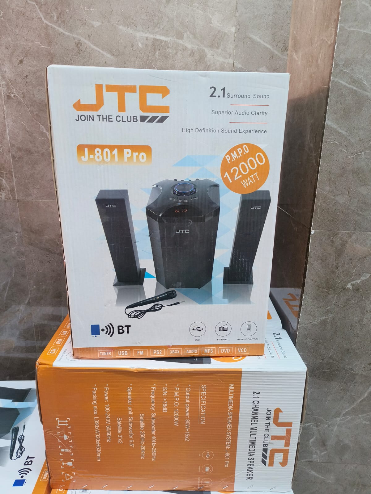 JTC (J-801 Pro) MTUNGI 2.1CH HI-FI HOMETHEATRE SPEAKER SYSTEM