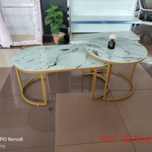 2 IN 1 MARBLE COFFEE TABLE (WITH GLASS EFFECT)