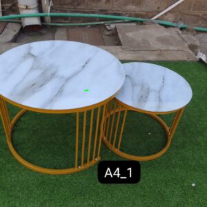 2 IN 1 MARBLE TOP EXECUTIVE NESTING COFFEE TABLE