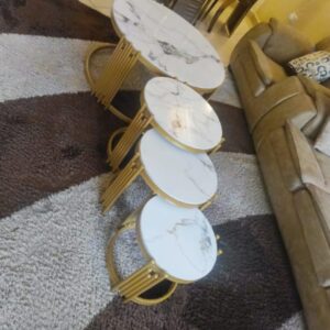 4 IN 1 EXECUTIVE PURE MARBLE TOP NESTING TABLE