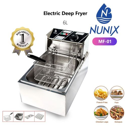 6 L NUNIX (MF-01) SINGLE ELECTRIC DEEP FRYER