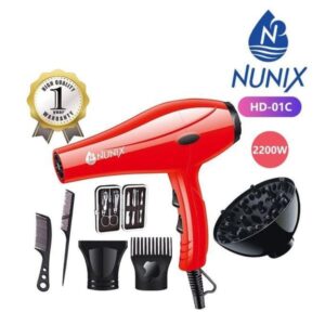 NUNIX (HD-01C) HAIR DRYER WITH ACCESSORIES