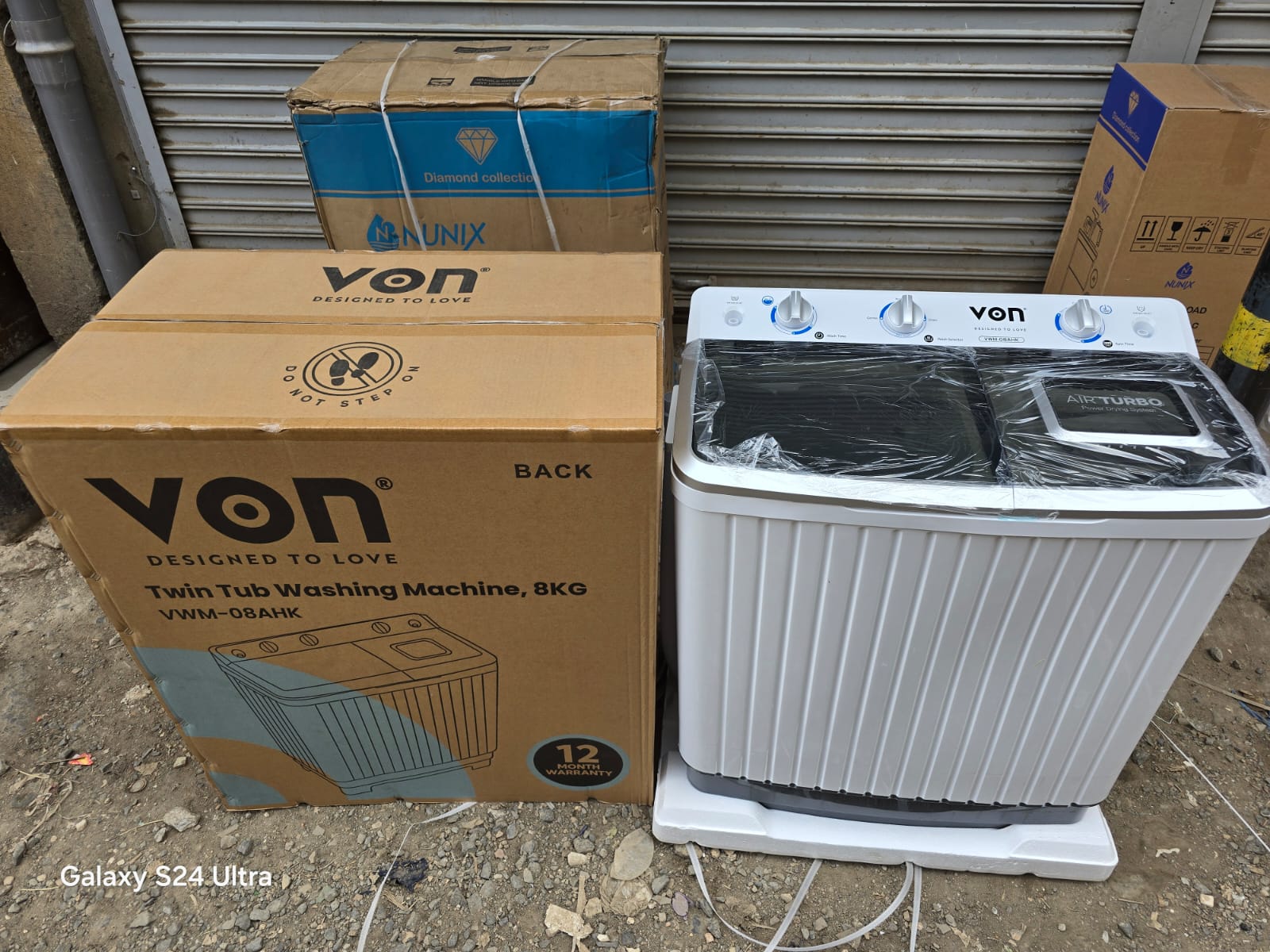 VON (VWM-08AHK) 8 KG TWIN TUB WASHING MACHINE