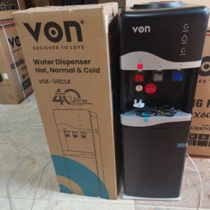 VON HOTPOINT HOT, COLD & NORMAL WATER DISPENSER WITH CHILD LOCK FAUCET - BLACK