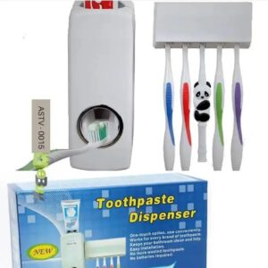 TOOTHBRUSH HOLDER WITH TOOTHPASTE DISPENSER