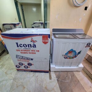 ICONA 12.5 KG TWIN TUB TOP LOAD WASHING MACHINE