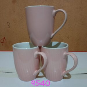 12 PCS SET OF PINK CERAMIC MUGS