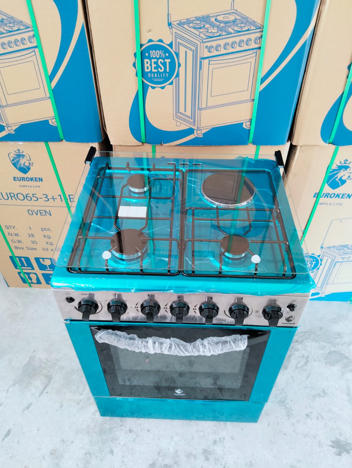 EUROKEN 60*55 3 GAS + 1 ELECTRIC STANDING COOKER
