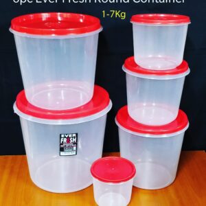 6 PCS SET OF ROUND FOOD STORAGE CONTAINERS