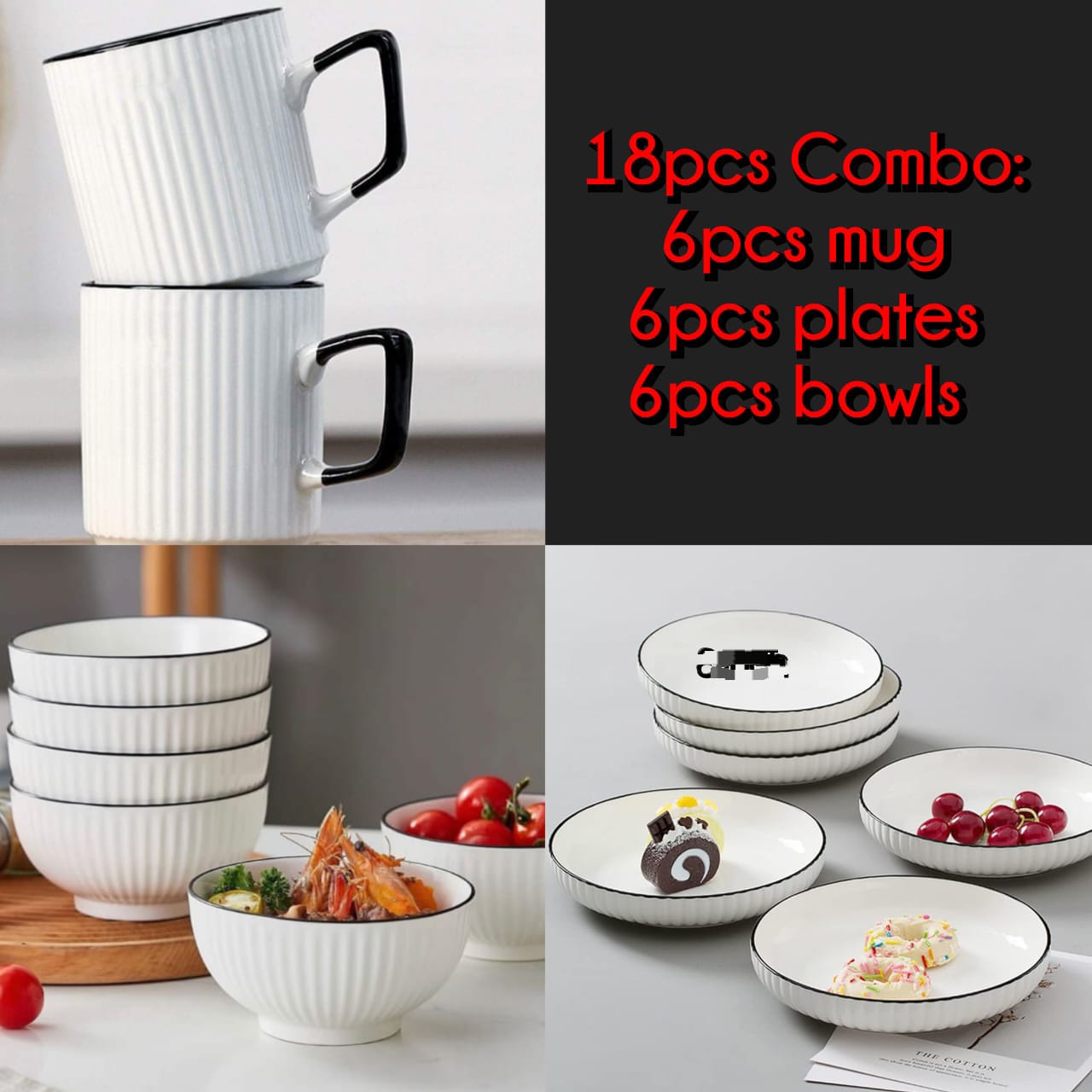 18 PCS JAPANESE CERAMIC DINNER SET