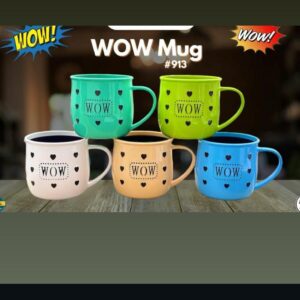 12 PCS OF WOW PLASTIC MUGS