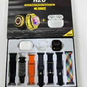 H20 Ultra Smart Watch With Bluetooth Wireless Earphones