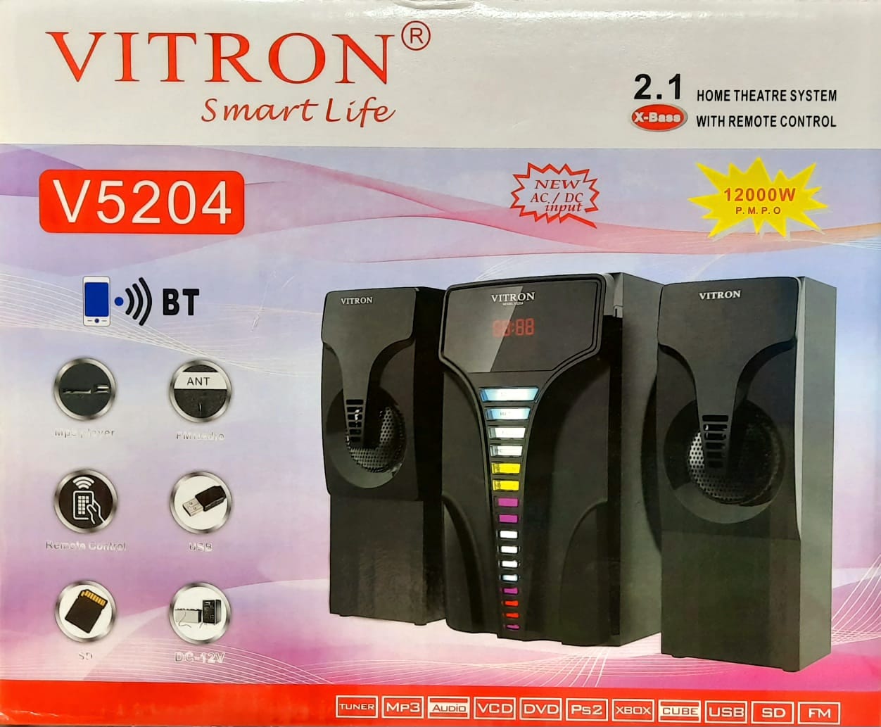 VITRON V5204 2.1 CH MULTIMEDIA SPEAKER SYSTEM