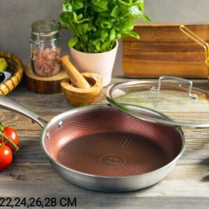 EDENBERG NON STICK FRYING PAN WITH LID