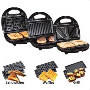 SOKANY 3 IN 1 SANDWICH MAKER (With Grill, Waffle, and Sandwich Detachable Plates)