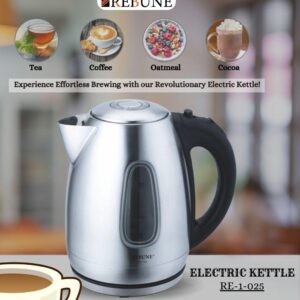 REBUNE (RE-1-025) 1.7 L STAINLESS STEEL ELECTRIC KETTLE