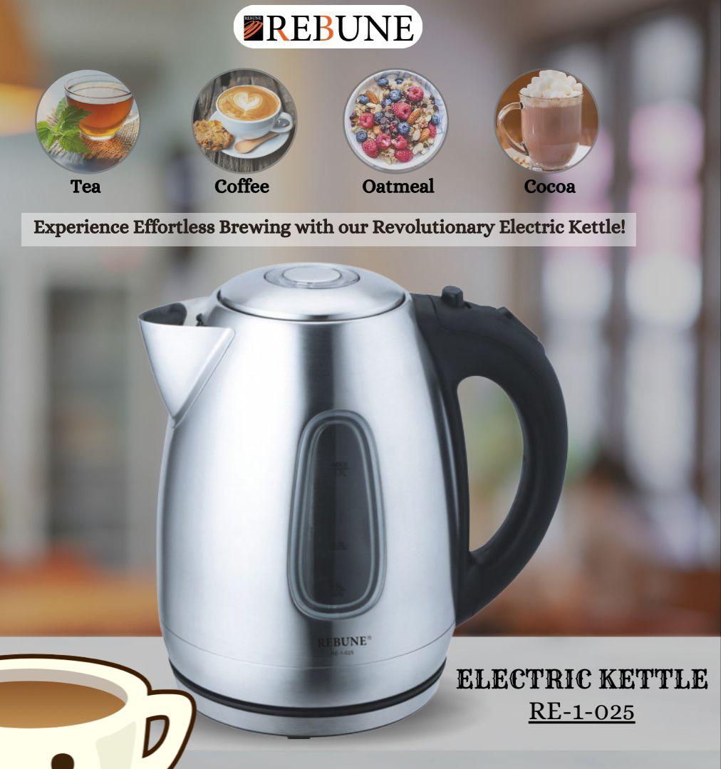 REBUNE (RE-1-025) 1.7 L STAINLESS STEEL ELECTRIC KETTLE