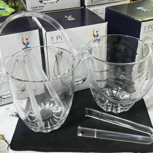 800 ML GLASS ICE BUCKET + 12 CM TONG