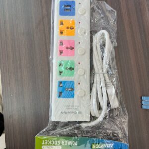 ELECTROMATE 4 WAY POWER EXTENSION - WITH 3 M LONG CABLE & 2 USB PORTS