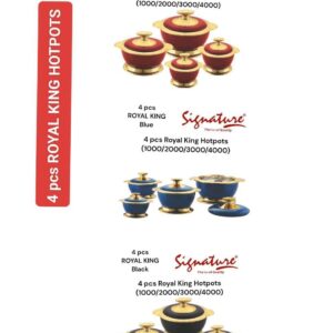 SIGNATURE 4 PCS OF ROYAL KING INSULATED HOTPOTS