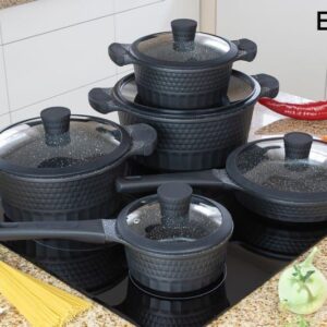 10 PCS EDENBURG NON STICK COOKWARE SET