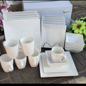 24 PCS SQUARE CERAMIC DINNER SET