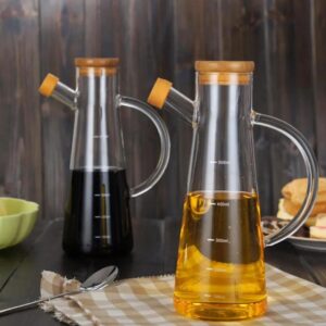 500 ML OIL JAR WITH BAMBOO LID