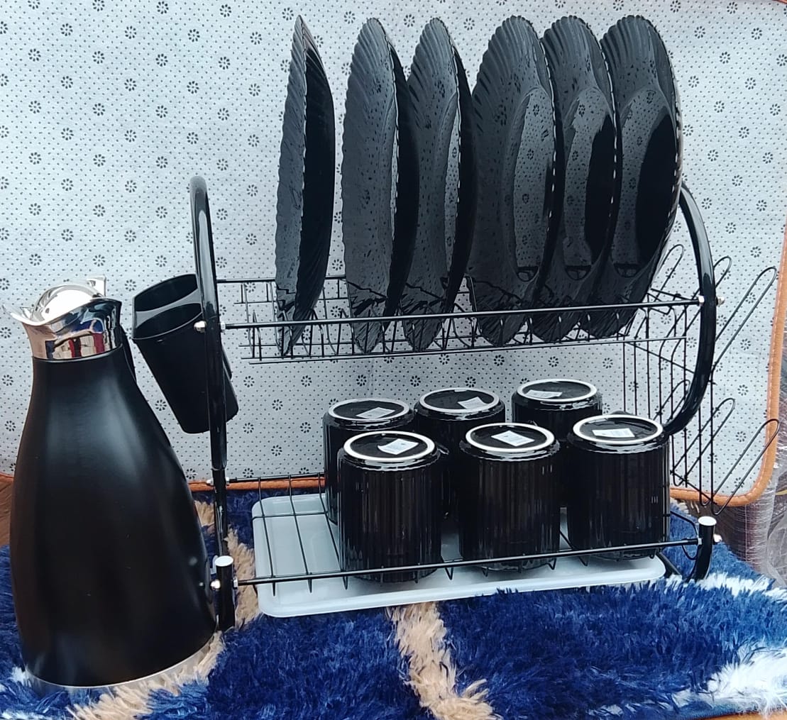 BLACK ELEGANT SERVEWARE SET