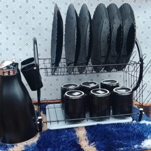 13 PCS BLACK SERVEWARE SET