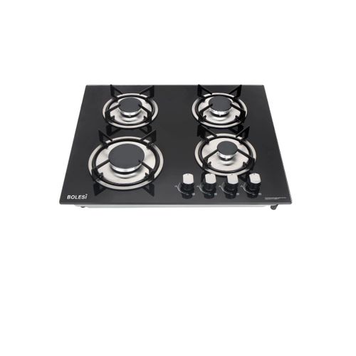 Bolesi 4 Burner Built-In Gas Hob | Tempered Glass Cooktop Gas Stove for Modern Kitchen - Image 2
