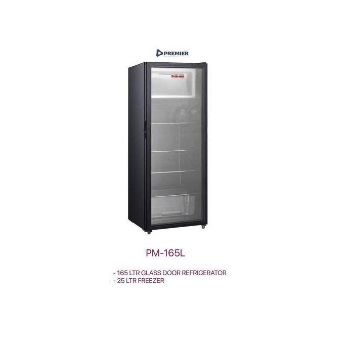 Premier 165L Showcase Refrigerator | Glass Door Display Fridge for Drinks and Commercial Cooling