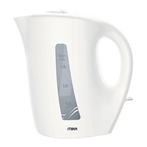 Mika Electric Kettle 1.7L MKT1005W – Fast Boil Corded Plastic Kettle Cream White