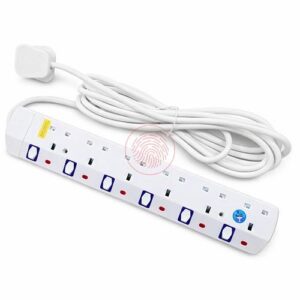 Jsb 6 Way Heavy Duty Power Extension Socket Cable 5 Meters 10 Meters with Surge Protector 6 ways 10 metres