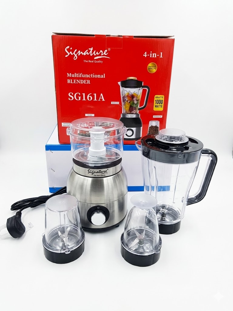 Signature 4-in-1 Blender – Multi-Function Electric Blender for Juicing, Grinding, Chopping and Smoothies - Image 2