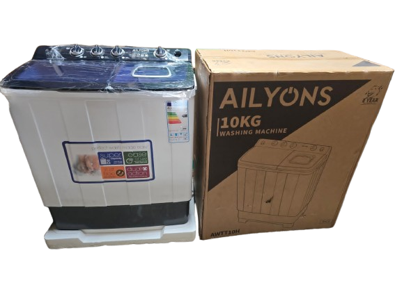 Ailyons 8KG Twin Tub Washing Machine – Semi-Automatic Washer & Spinner