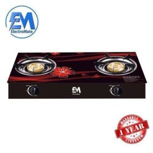 Electromate Glass Double Burner Cooker