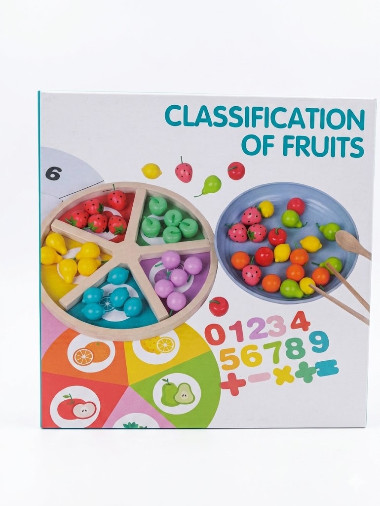 Colour Classification of Fruits Educational Learning Set – Kids Color Sorting & Fruit Recognition Toy