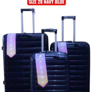 3 in 1 PP Rubber Hard Shell Travel Suitcase Set – Size 28