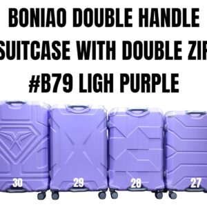 Hard Shell Suitcases| BONIAO B79 3 In 1 Double Handle Fiber Suitcase Set  – 30 Inch
