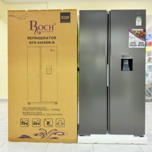 Roch 439L Side by Side Fridge RFR-540SBW-B | Water Dispenser Refrigerator, No Frost Large Capacity, Double Door Fridge