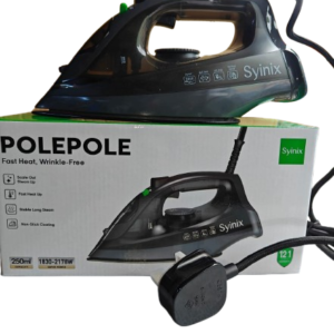 Syinix PolePole Steam Iron Box – 2178W Fast Heat Non-Stick Soleplate