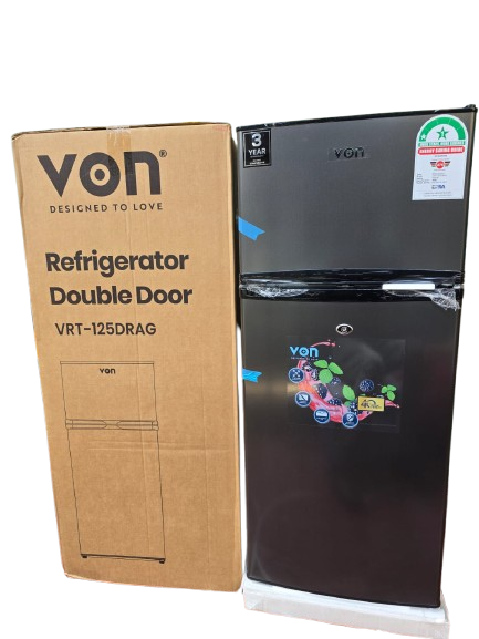 Von 125L Double Door Fridge