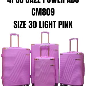 JAZZ POWER 4PCS ABS Hard Shell Travel Suitcase Set Size 30 – Durable Spinner Luggage Set