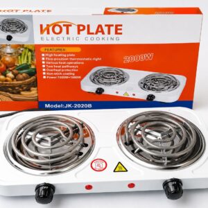 3 Pin Double Hot Plate Electric Coil Cooker – Portable Dual Burner Electric Stove for Fast Cooking