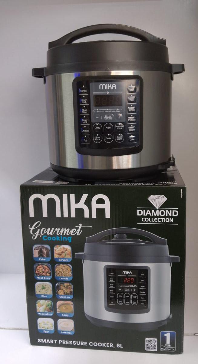 Mika Smart Pressure Cooker 6L – Multi-Function Electric Pressure Cooker for Fast & Healthy Cooking